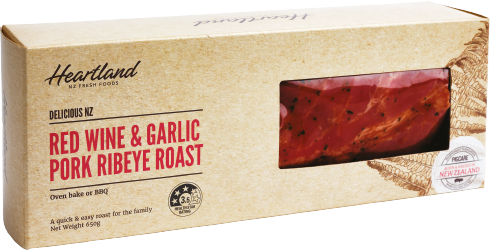 Delicious NZ Red wine & garlic pork ribeye roast Package