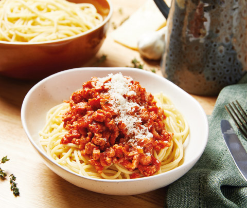 Pork and Bacon Spaghetti